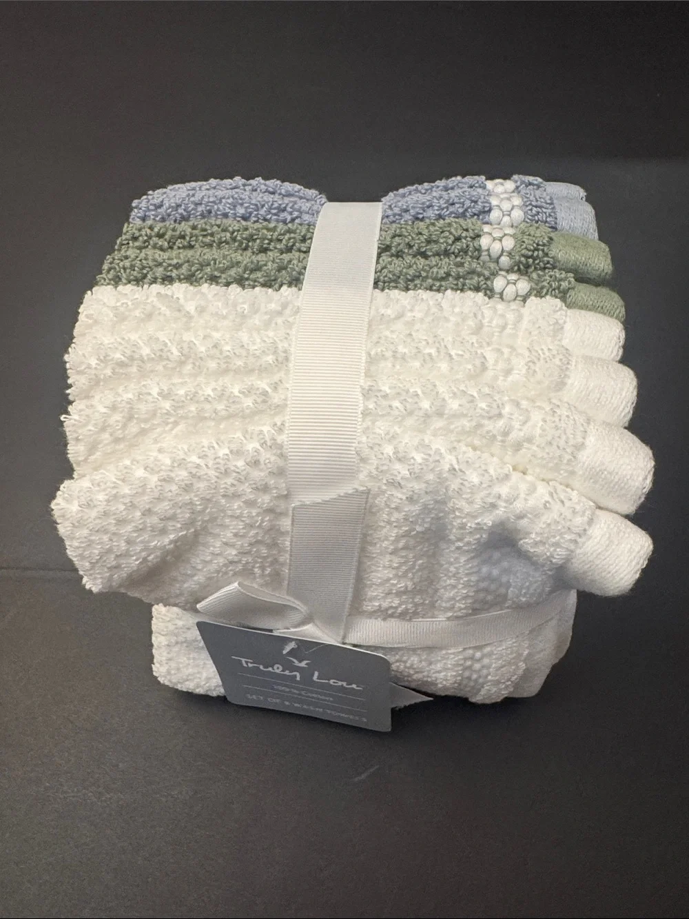 8pc TRULY LOU 💯% Cotton Washcloth Towel Set - 4WT2OIL2M0